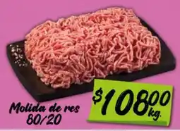 Soriana Mercado Molida de res 80/20 oferta
