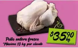 Soriana Mercado Pollo entero fresco oferta