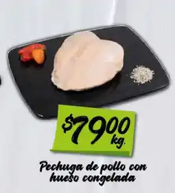 Soriana Mercado Pechuga de pollo con hueso congelada oferta