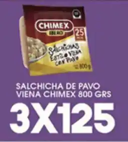 Alsuper Chimex salchicha de pavo viena oferta