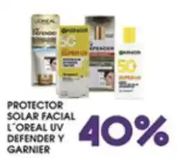 Alsuper garnier protector solar facial l'oreal uv defender y oferta