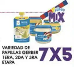 Alsuper Gerber variedad de papillas 1era, 2da y 3ra etapa oferta