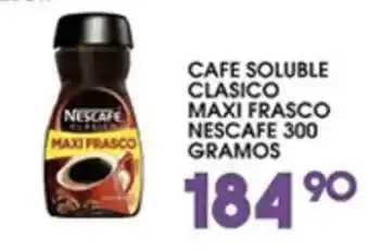 Alsuper nescafe cafe soluble clasico maxi frasco oferta
