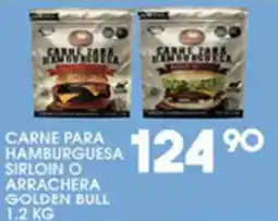 Alsuper golden bull carne para hamburguesa sirloin o arrachera oferta
