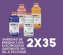 Alsuper gatorlyte variedad de bebidas con electrolitos oferta