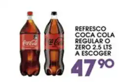 Alsuper refresco coca cola regular o zero oferta