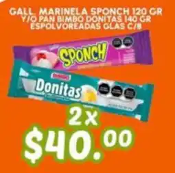 Guajardo Gall. Marinela Sponch y/o Pan Bimbo Donitas oferta