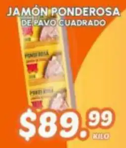 Guajardo jamón ponderosa de pavo cuadrado oferta