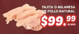 Guajardo Fajita o Milanesa de Pollo Natural oferta