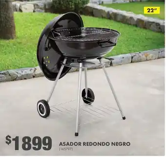 ASADOR REDONDO NEGRO