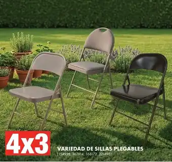 Variedad de sillas plegables