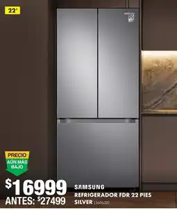The Home Depot Samsung Refrigerador FDR 22 Pies Silver oferta