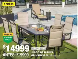 The Home Depot Hampton Bay Juego de Jardín Glenridge Falls oferta