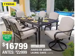 The Home Depot hampton bay juego de jardín laurel oaks oferta