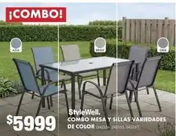 The Home Depot Stylewell combo mesa y sillas oferta