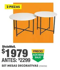 The Home Depot StyleWell. Set Mesas Decorativas oferta