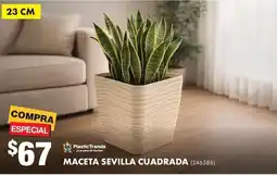 The Home Depot PlasticTrends MACETA SEVILLA CUADRADA oferta