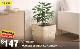 The Home Depot PlasticTrends maceta sevilla cuadrada oferta
