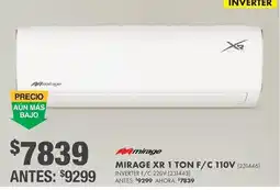The Home Depot mirage mirage xr 1 ton f/c 110v oferta