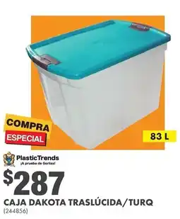 The Home Depot PlasticTrends caja dakota traslúcida/turq oferta