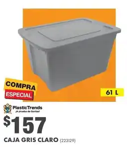The Home Depot PlasticTrends caja gris claro oferta