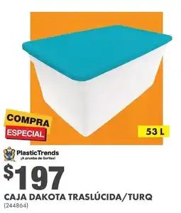 The Home Depot PlasticTrends caja dakota traslúcida/turq oferta