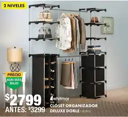 The Home Depot whitmor closet organizador deluxe doble oferta