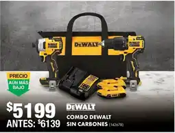 The Home Depot DeWalt combo dewalt sin carbones oferta