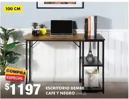 The Home Depot Dembe Escritorio Cafe Y Negro oferta