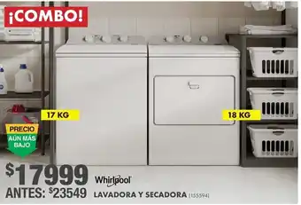 Whirlpool lavadora y secadora