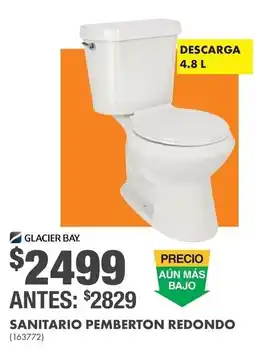 The Home Depot Glacier Bay Sanitario Pemberton Redondo oferta