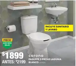 The Home Depot corona paquete 3 piezas laguna blanco oferta