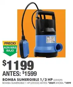 The Home Depot bomba sumergible 1/3 hp oferta