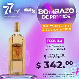 Bodegas Alianza Gran Centenario Reposado oferta