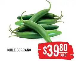 Soriana Híper Serrano - chile serrano oferta