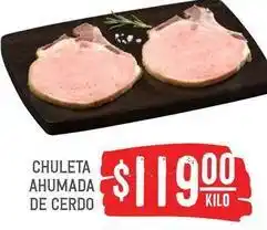 Soriana Híper Chuleta ahumada de cerdo oferta
