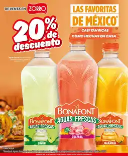 Zorro bonafont aguas frescas oferta