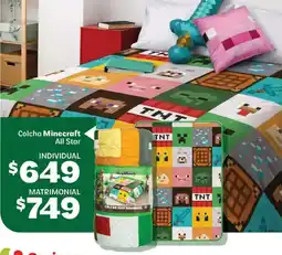 Soriana Híper Minecraft colcha all star oferta