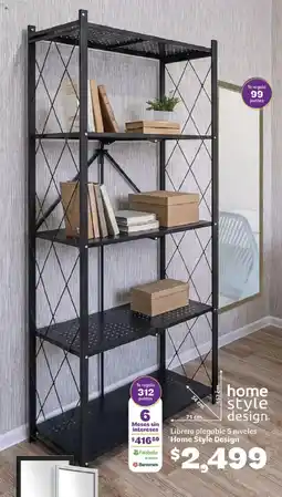 Soriana Híper Home style design librero plegable 5 niveles oferta