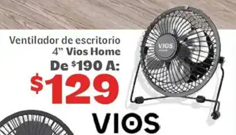 Soriana Híper Vios home ventilador de escritorio 4" oferta