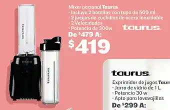 Soriana Híper Taurus mixer personal oferta