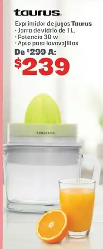 Soriana Híper Taurus exprimidor de jugos oferta