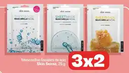 Soriana Híper Skin sense mascarillas faciales de tela oferta