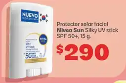 Soriana Híper Nivea sun protector solar facial silky uv stick spf 50+ oferta