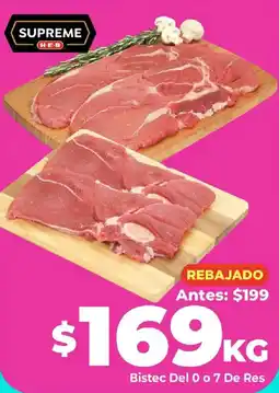 HEB Supreme H-E-B Bistec Del 0 o 7 De Res oferta