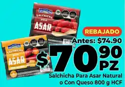 HEB Hill Country Fare Salchicha para Asar Natural o Con Queso oferta