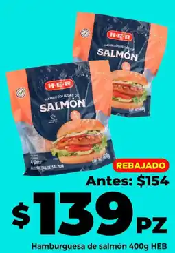HEB H-E-B hamburguesas de salmón oferta