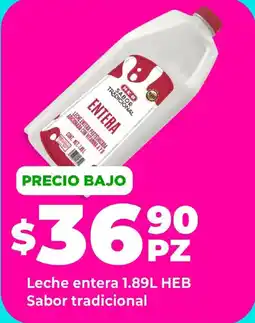 HEB heb leche entera sabor tradicional oferta