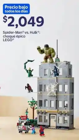 Walmart lego spider-man vs. hulk choque épico oferta