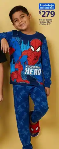 Walmart Spider-man set de pijama oferta